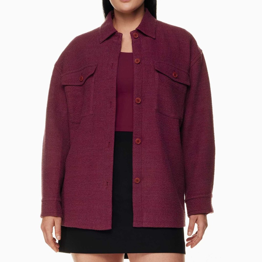 Aritzia Babaton Joan Shirt Jacket - Elixir Purple - Size 2 (S/M)